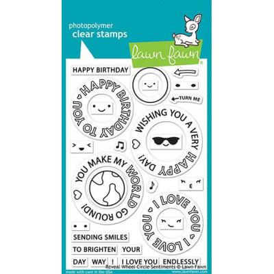 Lawn Fawn Clear Stamps - Reveal Wheel Circle Sentiments